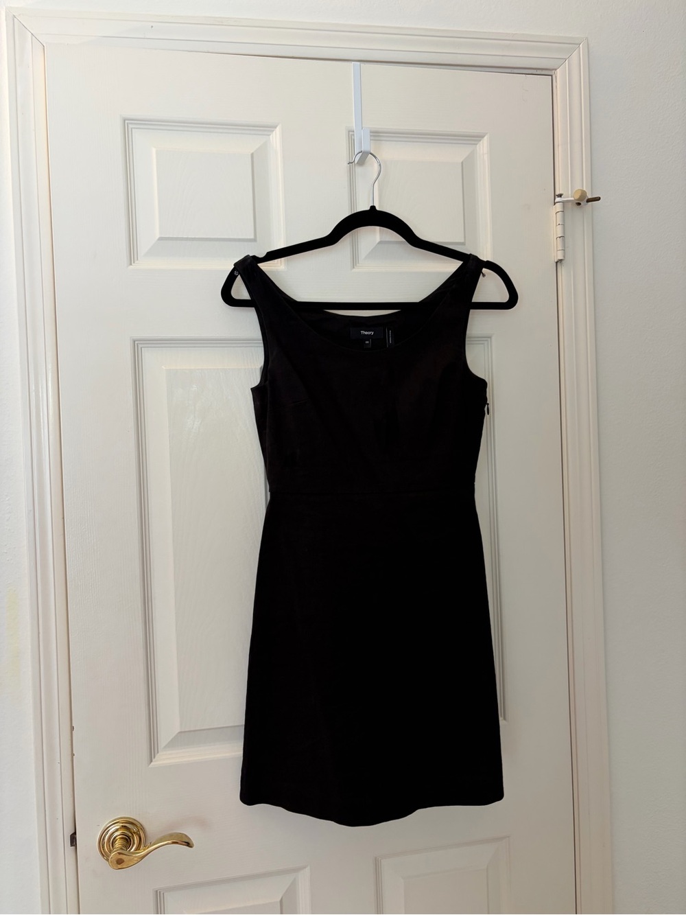 Theory Black Boat neck Sleeveless Mini Dress 00